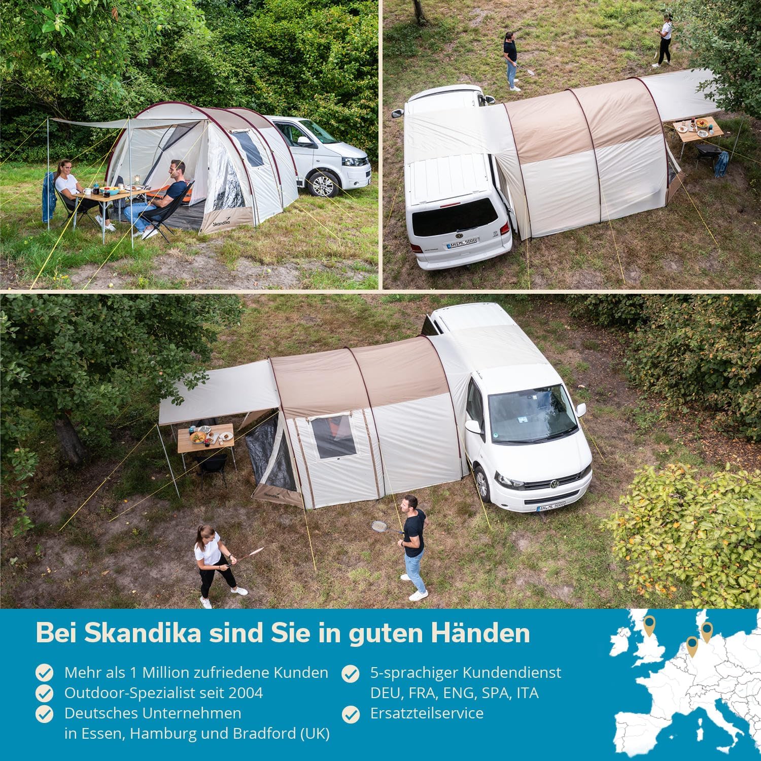 Busvorzelt Buszelt Bullizelt Minivanzelt Vorzelt Urlaub Campingzelt Winterzelt Camper Tramp – Thumbnail 14