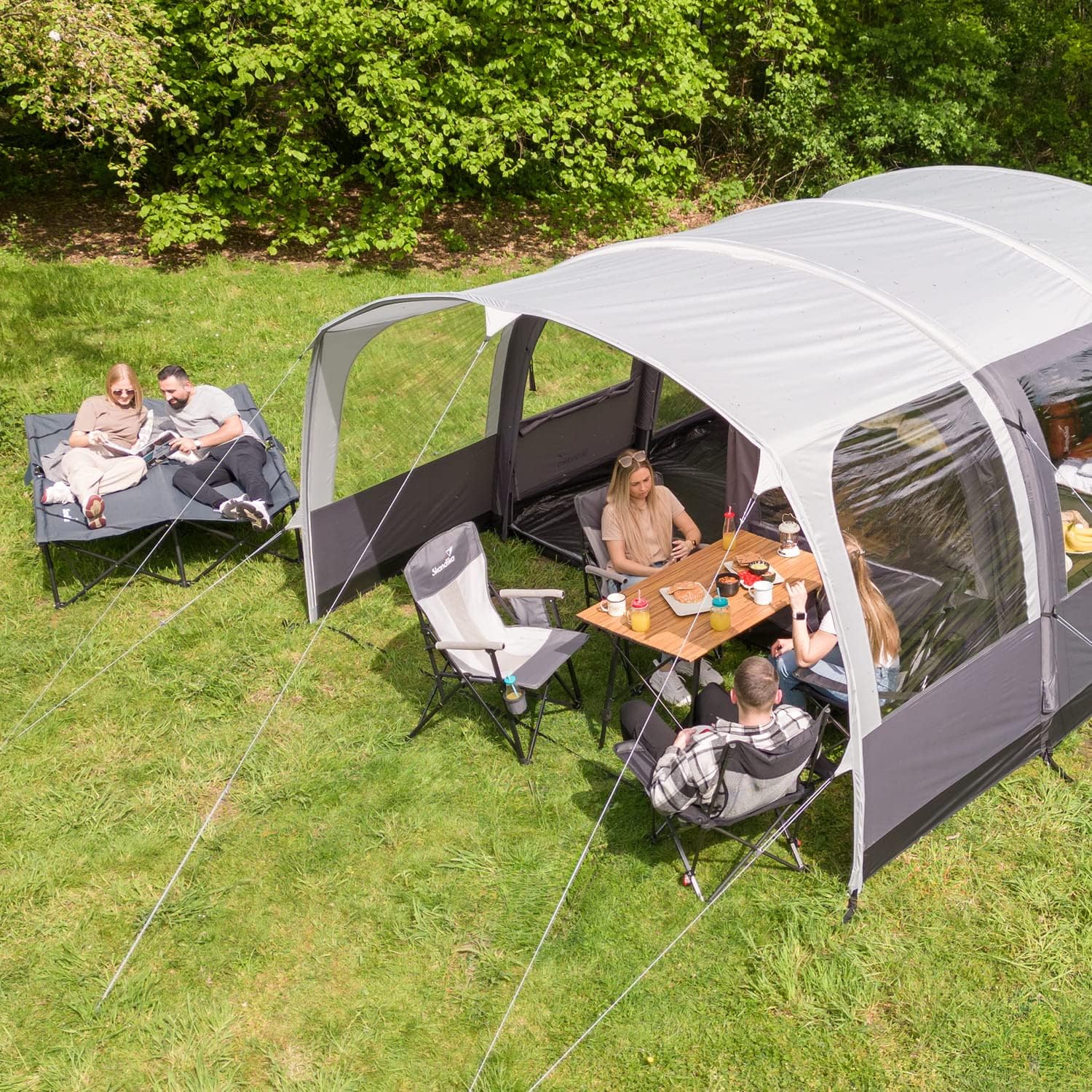 Luftzelt Aufblaszelt Zelt aufblasbar Familienzelt für 6 Personen 8700 x 5300 x 2200 mm Sleeper-Techn – Thumbnail 9