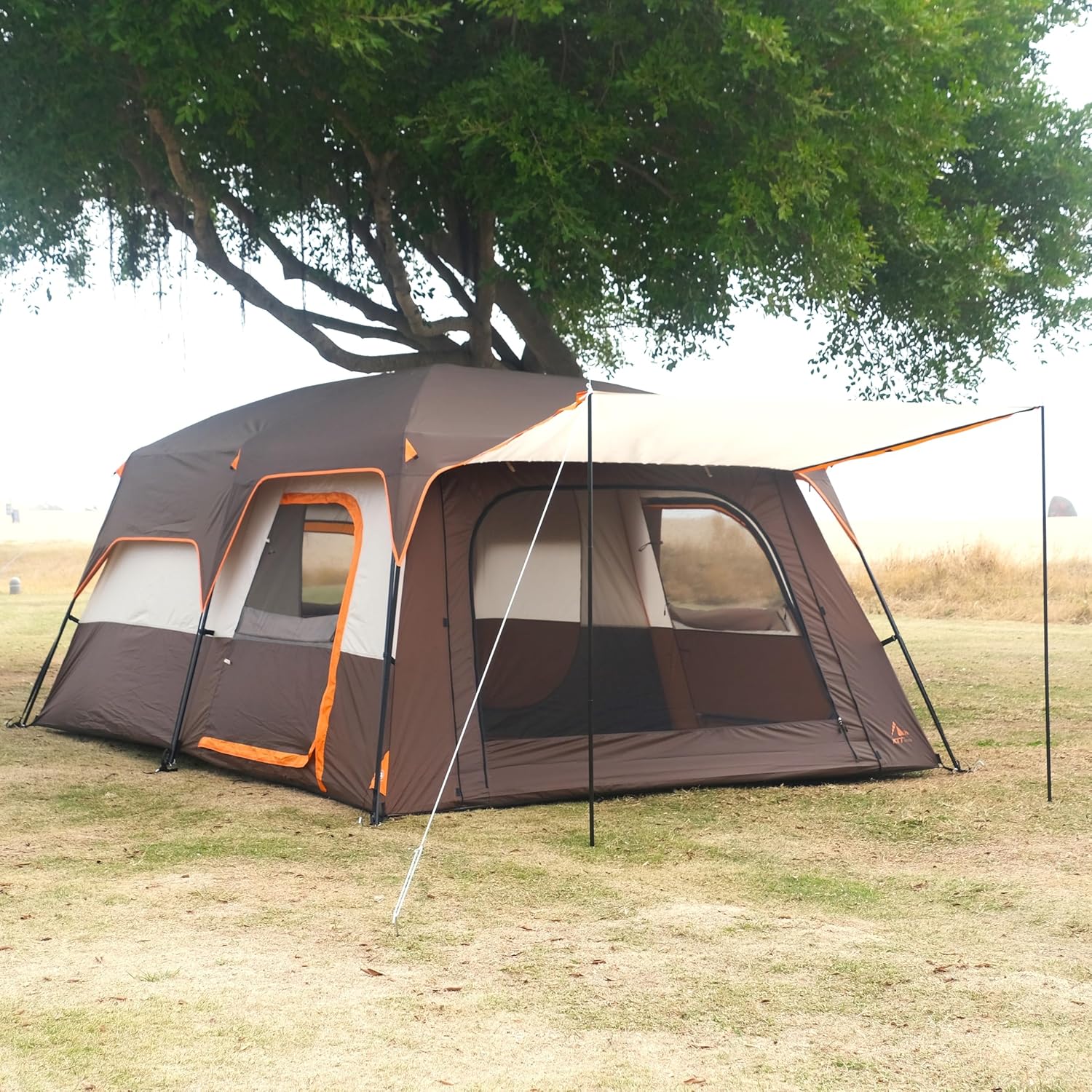 Kabinenzelt Familienkabinenzelt Picknick-Camping 300 x 300 x 210 cm Campingzelt 2 Räume gerade Wand