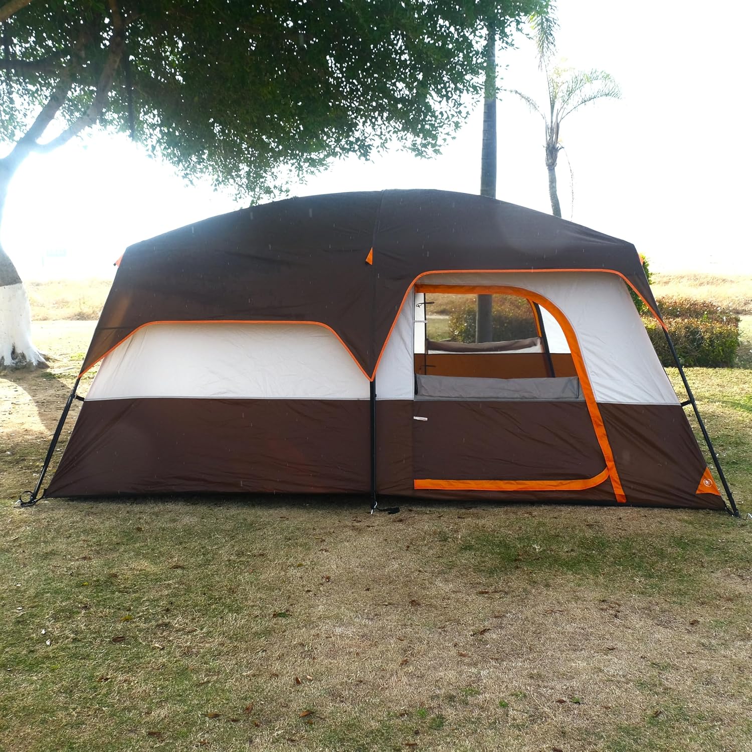 Kabinenzelt Familienkabinenzelt Picknick-Camping 300 x 300 x 210 cm Campingzelt 2 Räume gerade Wand – 4