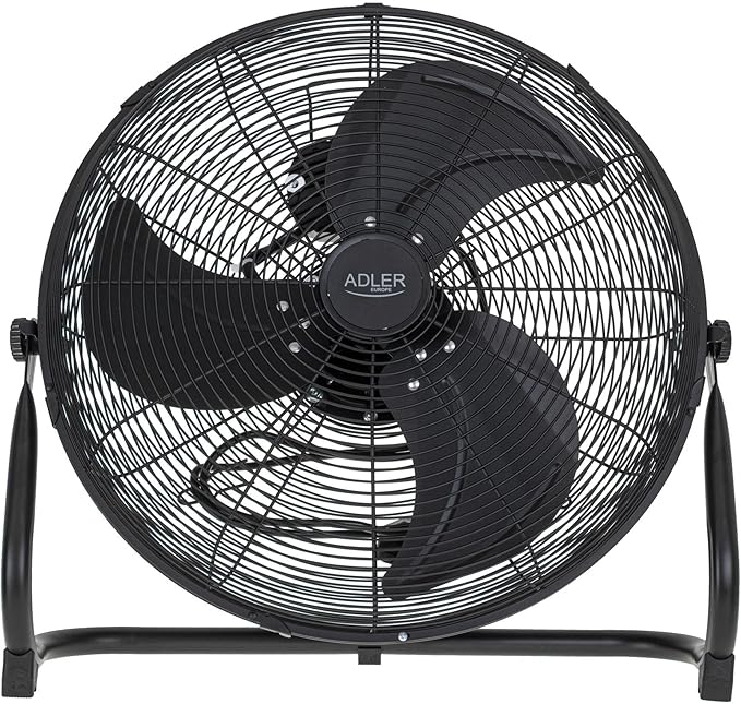 Ventilator Standventilator Windmaschine 45 cm 200 W Chrom 3 Geschwindigkeiten Aluminiumflügel leise – 3
