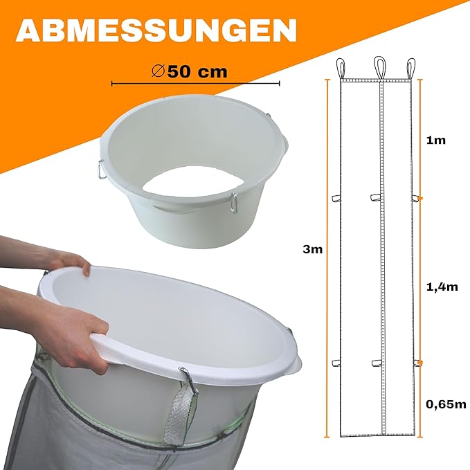 Bauschuttentsorgung Bauschuttrutsche Schuttrutsche 12 m flexibel 4x3m Schläuche hohe Standfestigkeit – 2
