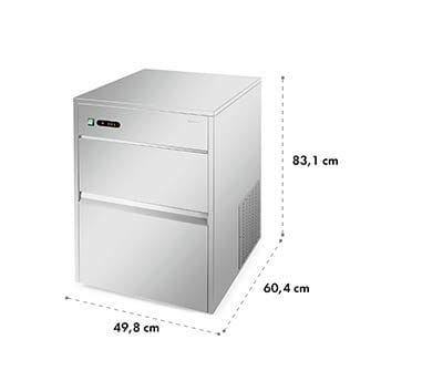 Professioneller Eiswürfelbereiter 50 kg Eiswürfelmaschine 10 kg Vorratsfach LED – Thumbnail 7