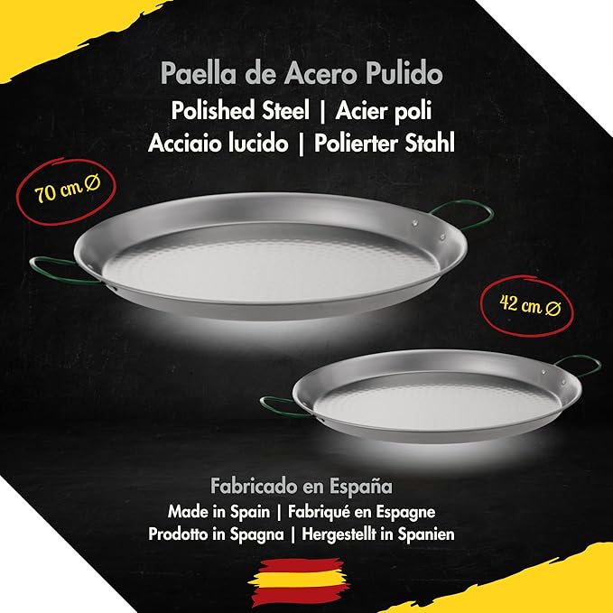 Paella-Set Paella-Brenner-Set Butangas 70 cm Paella-Pfanne 90 cm Gasregler Schlauchhalterung – Thumbnail 7