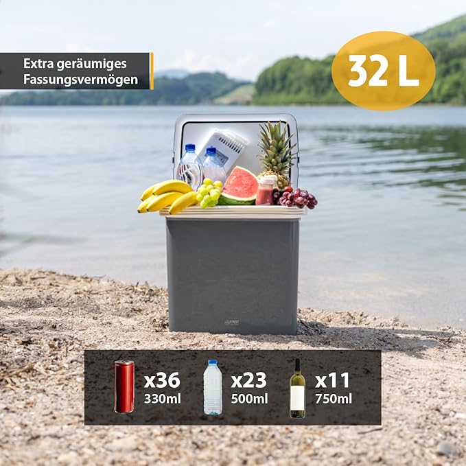 Kühlbox mobiler Kühlschrank Minikühlschrank 12V 32 Liter zum Warmhalten oder Kühlen Thermoelektrisch – 3