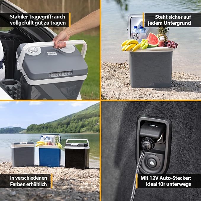 Kühlbox mobiler Kühlschrank Minikühlschrank 12V 32 Liter zum Warmhalten oder Kühlen Thermoelektrisch – 4