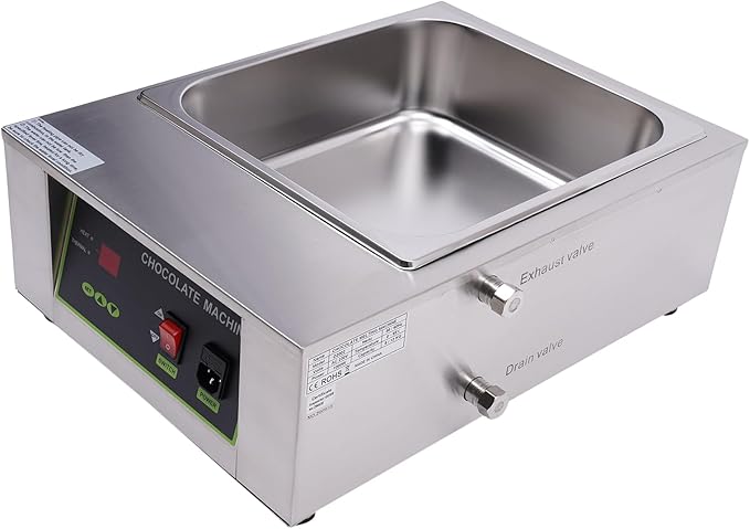 Schokoladenschmelztopf 1000 Watt 0-95 °C einstellbar kommerzieller 8 kg Schokoladenbrunnen Wasserbad