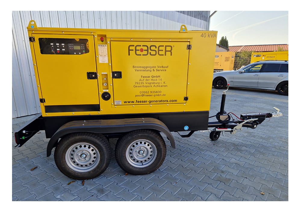 40 kVA S5 Stromerzeuger mit Fahrgestell