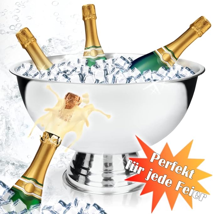 Sektschale Champagnerkühler Früchtekühler Edelstahlschale Getränkekühler Sektkühler Weinkühler – 4