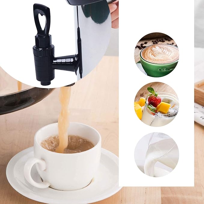Thermobehälter 10l Getränkespender aus Edelstahl mit Zapfhahn isoliert für heiße und kalte Getränke – Thumbnail 9