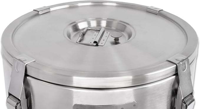 Thermobehälter Entlüftung Edelstahl mit 21 L Gesamtvolumen doppelwandig isoliert Transportbehälter – Thumbnail 11
