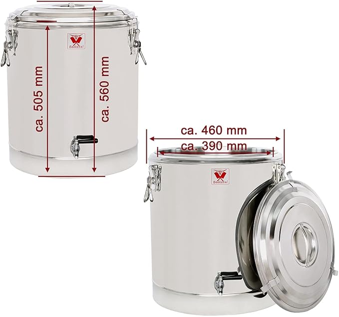Speisetransportbehälter Transport-Thermobehälter 52,5 L mit Ablasshahn Speisen und Getränke Gastro – 5