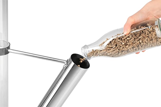 Feuerrohr Edelstahl Pelletfackel dekorative Feuersäule für Garten & Terrasse raucharme Pelletfackel – 5