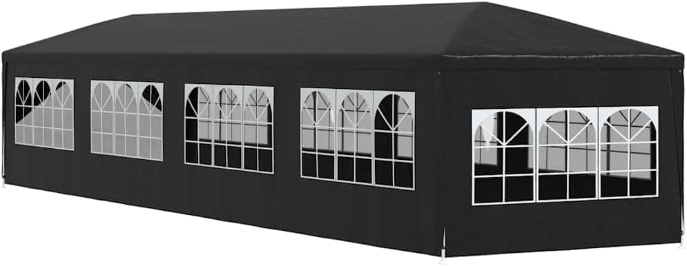Partyzelt Pavillon Gartenzelt Bierzelt Gartenpavillon 3 x 12 m Anthrazit – Thumbnail 7