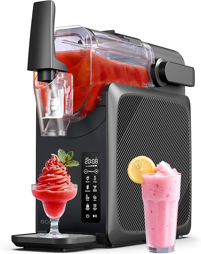 Slushie-Maschine 24-Stunden-Timer Selbstreinigung Kindersicherung 5 Programme Slushie Cocktail Milch