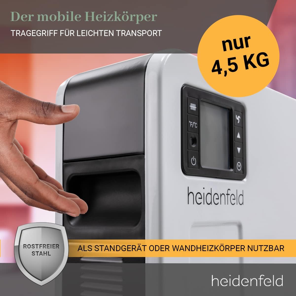 Elektroheizung Camping Heizkörper Standheizung Konvektorheizung 2300 Watt Fernbedienung bis 80 m² – Thumbnail 8