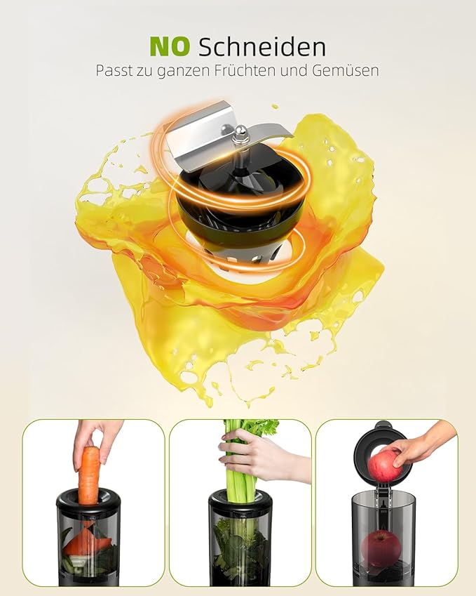 Entsafter Obstpresse Apfelpresse Weinpresse Saftpresse Traubenpresse Beerenpresse elektrisch 0,8 L – 5
