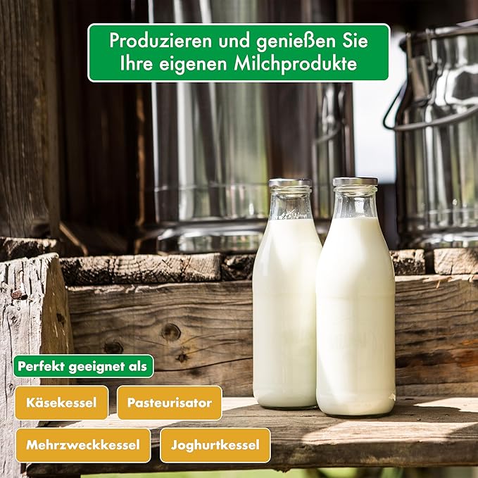 Pasteurisierer 100 L Pf dreiwandiger Käse- und Joghurtkessel mit Zeit- und Temperatureinstellung – Thumbnail 8
