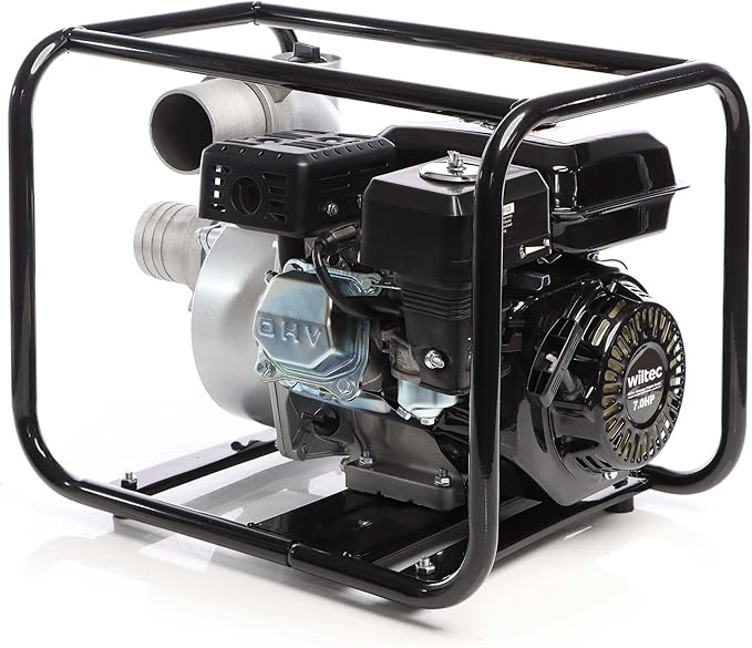 Benzin-Schmutzwasserpumpe 4 kW 48.000 l/h 28 m Förderhöhe Wasserpumpe Gartenpumpe mit 80 mm (3 Zoll) – 3