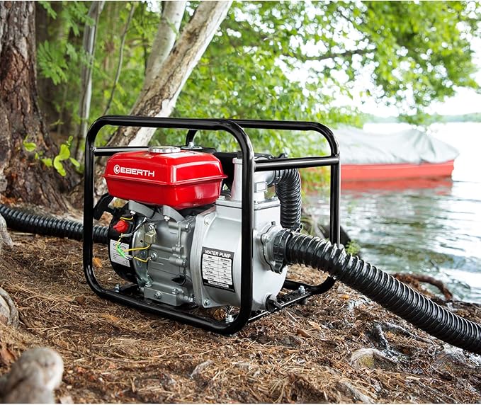Wasserpumpe 6,5 PS Benzinpumpe Schmutzwasserpumpe Gartenpumpe 60.000 l/h und 30 m Förderhöhe 3 Zoll – 3