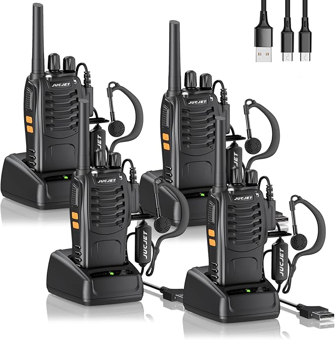 Walkie Talkie Funkgerät Handfunkgerät Headset Funkgeräte lizenzfrei 2 W 16 Kanäle 3-5 km Reichweite