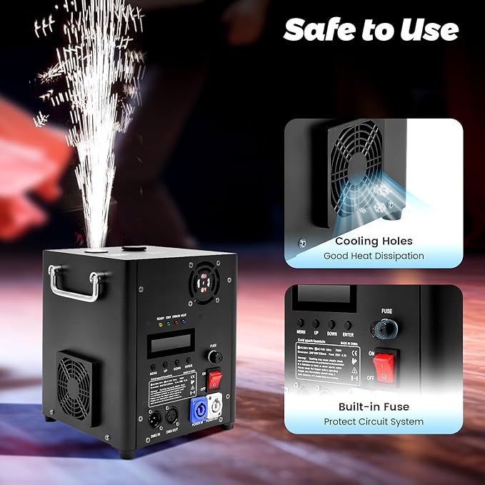 Kaltfunkenmaschine Pyrotechnik Maschine 700 W Funkenmaschine Bühnen-Spezialeffektmaschine