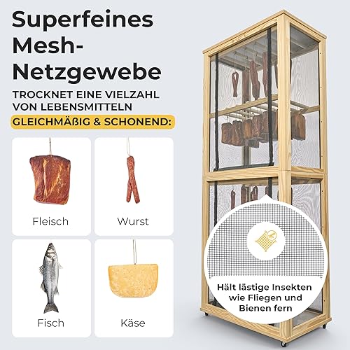 Reifeschrank Warmlufttrockner Trockenschrank Trockner für Fleisch Wurst Fisch Käse Beef Jerky Schink – Thumbnail 9