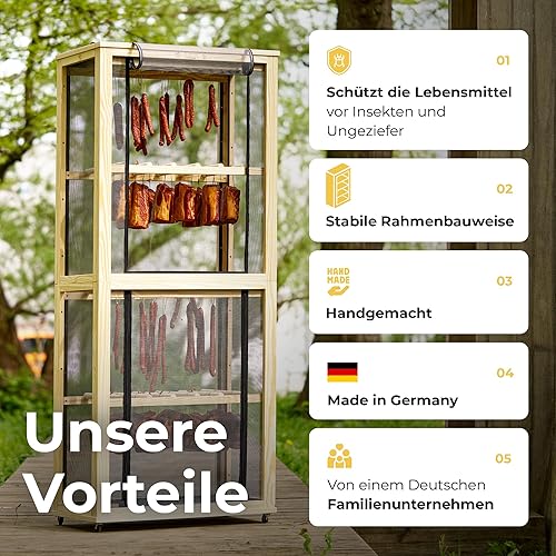 Reifeschrank Warmlufttrockner Trockenschrank Trockner für Fleisch Wurst Fisch Käse Beef Jerky Schink – Thumbnail 10