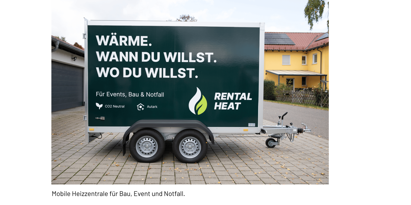 Mobile Heizung mieten – Pelletheizung / Bauheizung / Notheizung / Estrichaufheizung / Eventheizung