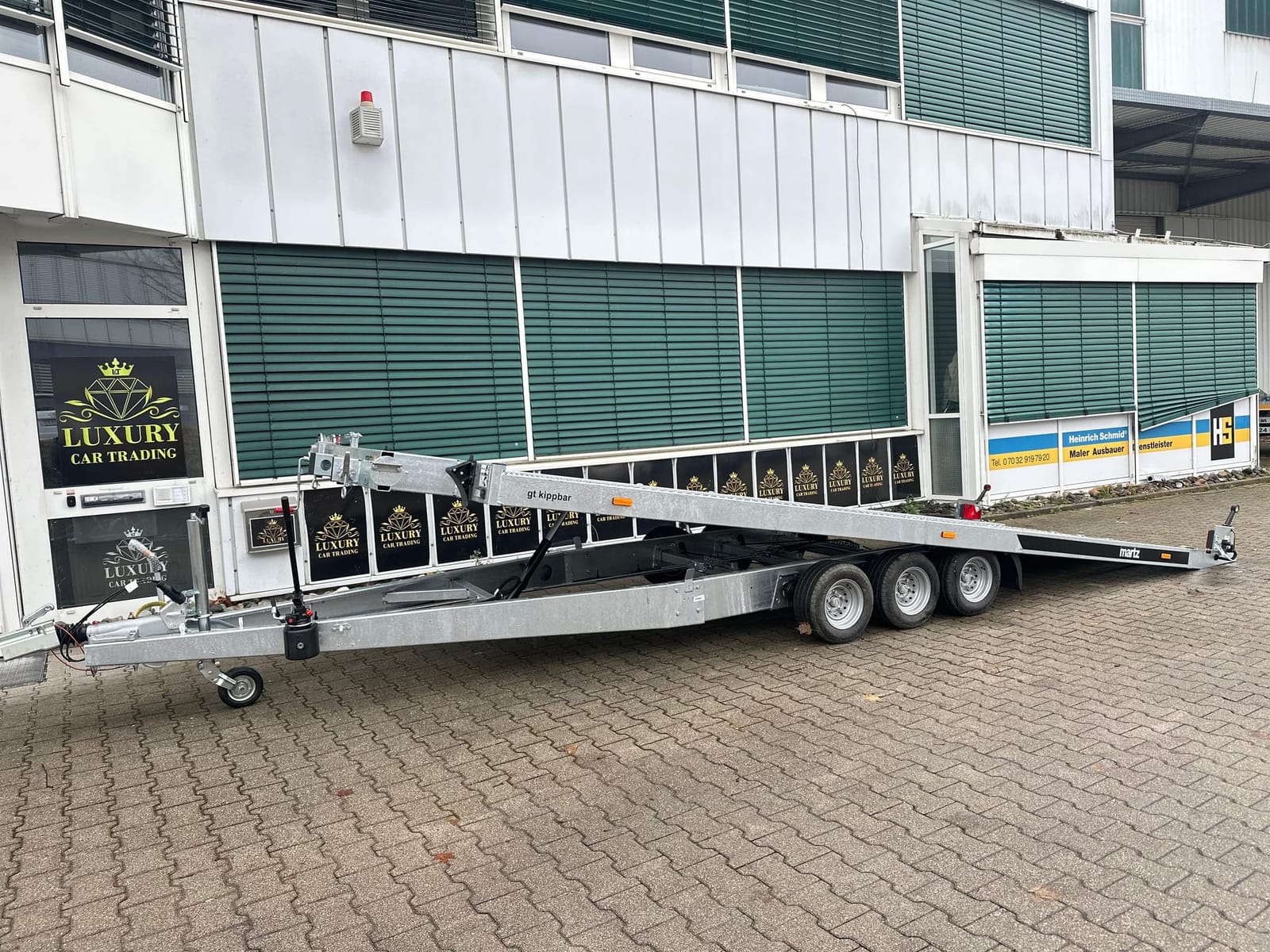 Autotransporter Anhänger Kippbar Autoanhänger 3500 kg Wohnmobil Wohnwagen Baugeräte Transporter – 2