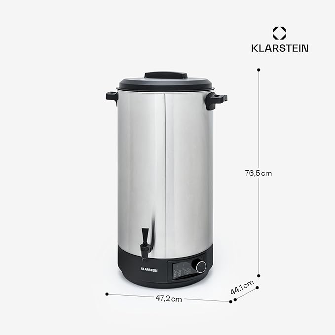 Kakaokocher Einkochautomat Heißwasserspender Einkochtopf Glühweinkocher Zapfhahn 60 L Edelstahl – 3
