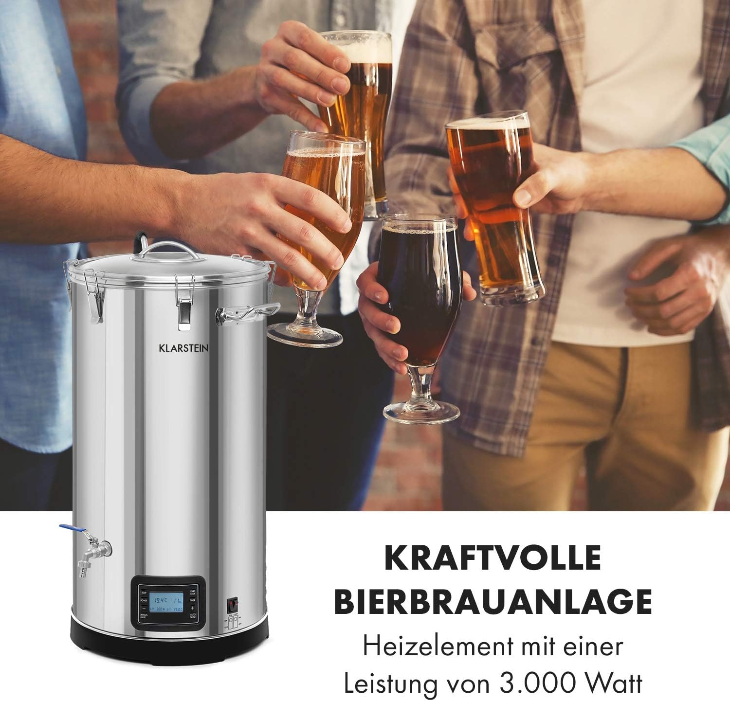 Bierbrauanlage Bierbrauset Maischekessel Bier selber brauen Brauanlage Touch-Panel Umwälzpumpe Edels