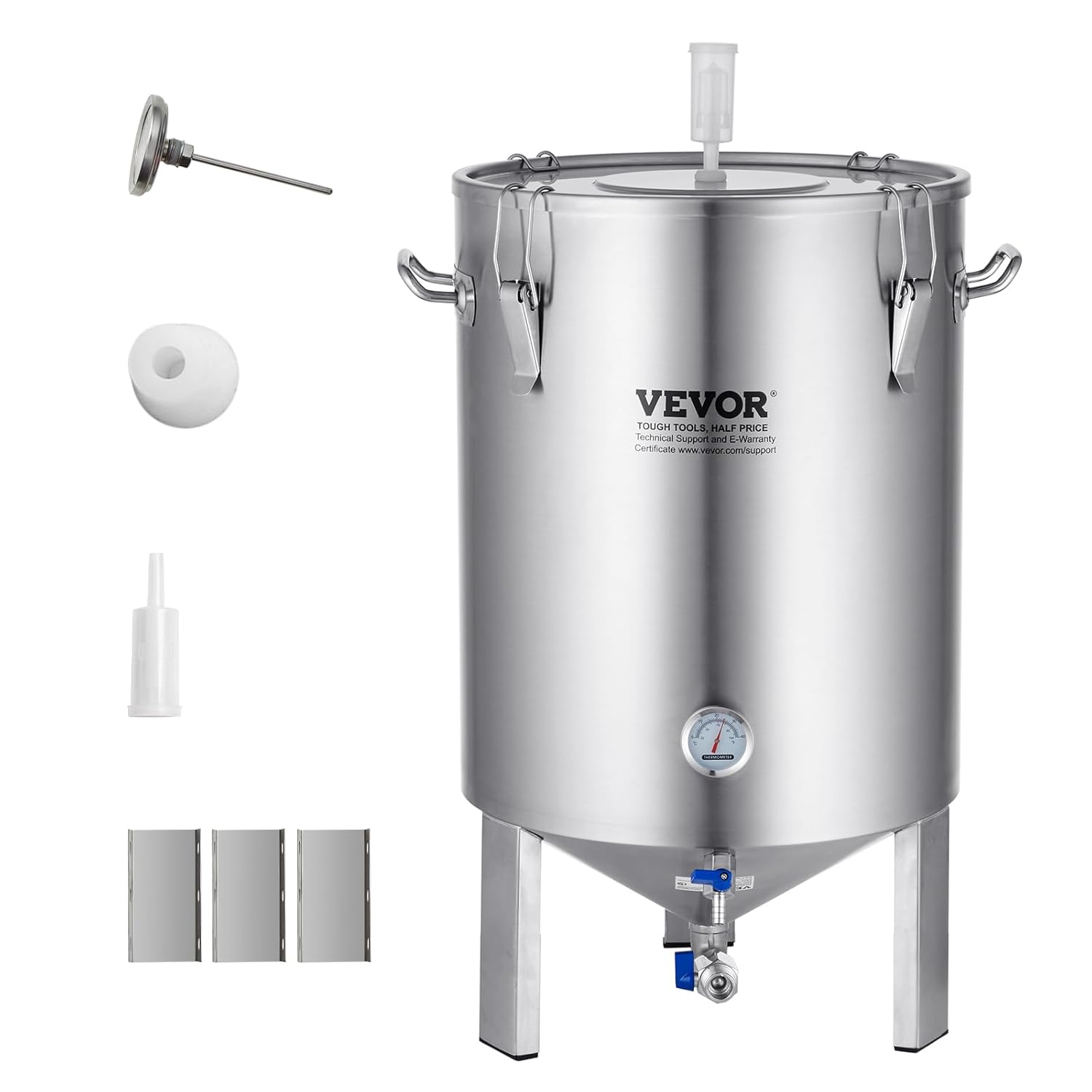 Braueimer Bierbrauanlage Bierbraugerät Kessel aus Edelstahl 60 L Bierfermenter Fermenter zum Brauen