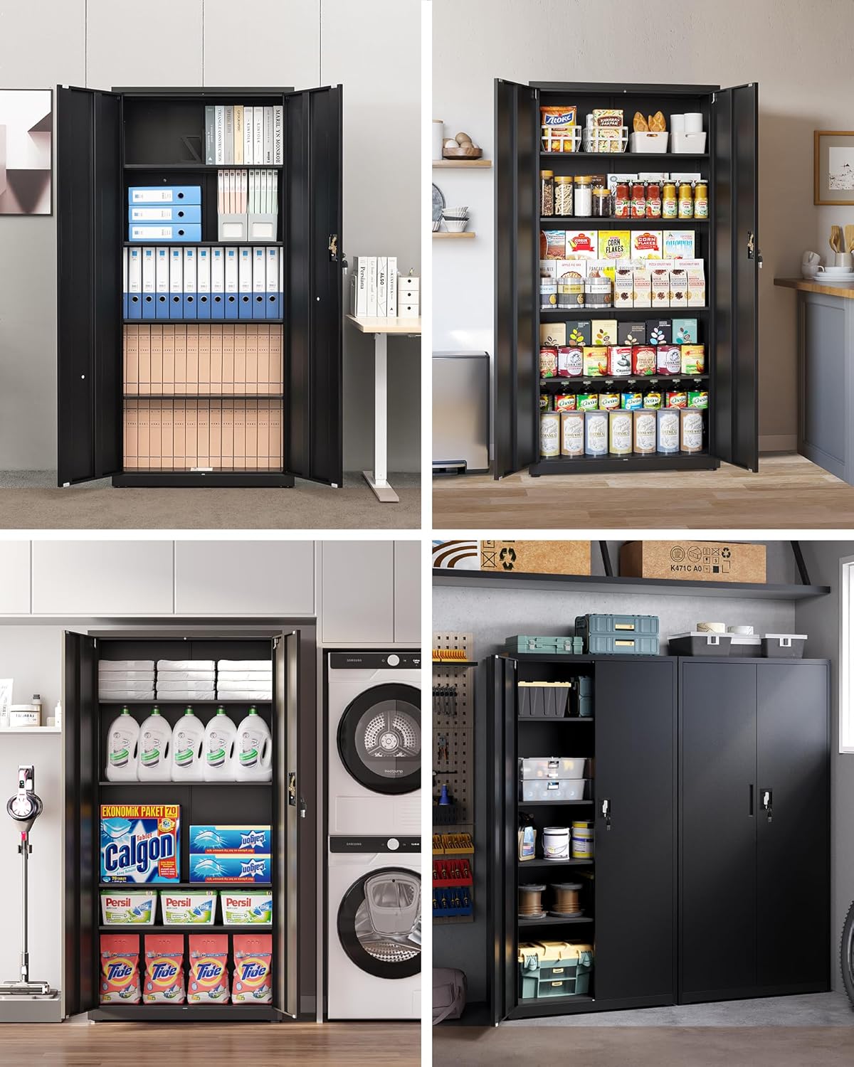 Stahlschrank Messeschrank Wertschrank Aktenschrank Aufbewahrungsschrank 5 Ebene Schloss abschließbar – Thumbnail 7