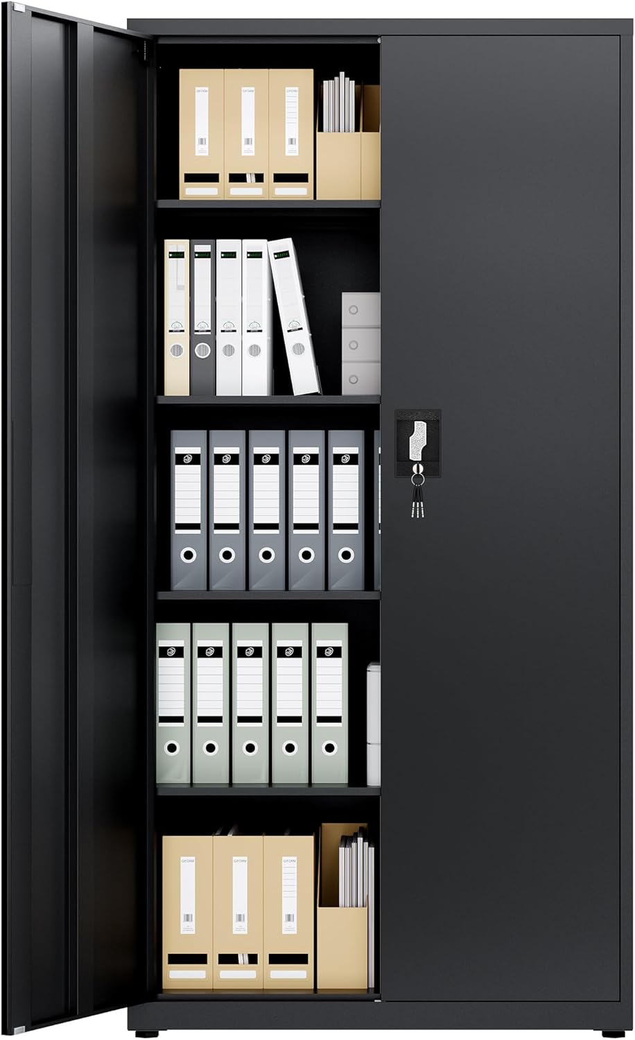Stahlschrank Messeschrank Wertschrank Aktenschrank Aufbewahrungsschrank 5 Ebene Schloss abschließbar