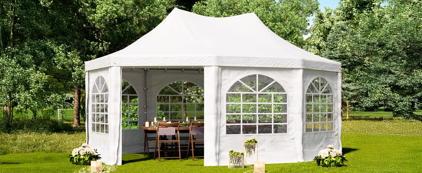 Pagodenzelt Pavillon Partyzelt Hochzeitszelt 5 x 5 m einfacher Aufbau 9 – 36 qm bis unendlich – Thumbnail 8