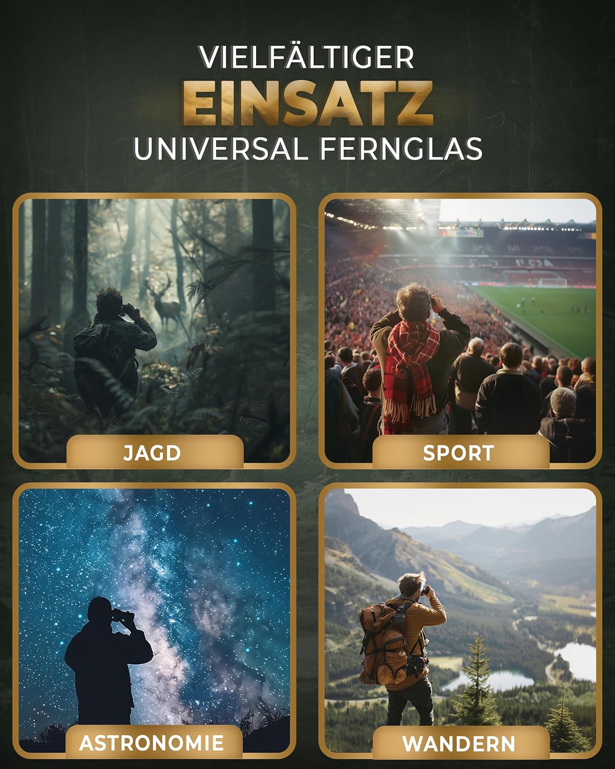 HD Fernglas 12 x 42 Magnesium Fernglas Nitrogenfüllung wasserdicht BAK4 HD Prisma + FMC Objektiv – Thumbnail 6