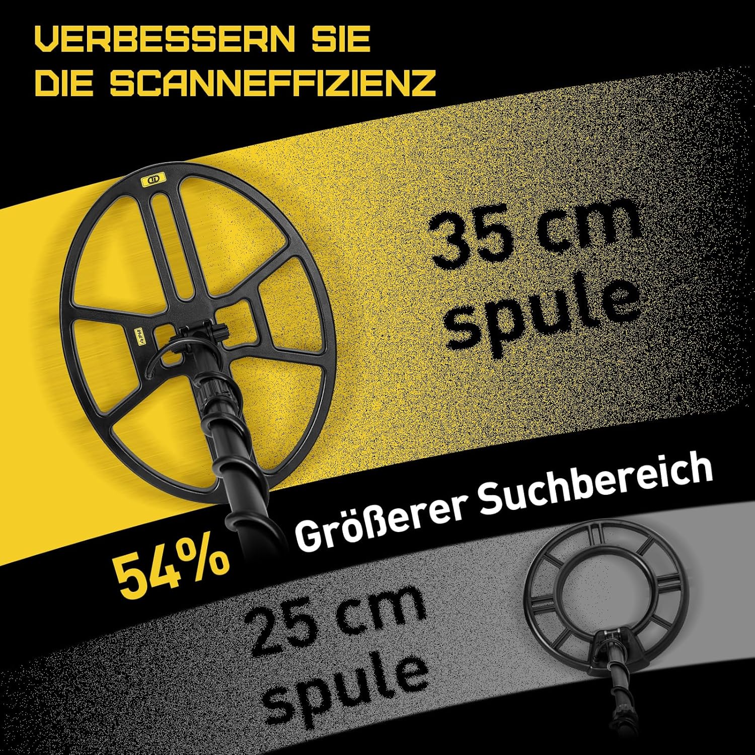 Goldsucher 14 Zoll Metalldetektor Goldsuchgerät Metallsuchgerät Suchgerät Bodenmetallsucher wasserd – 2