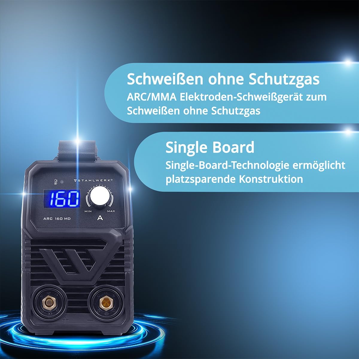 Elektroden-Schweißgerät Schweißer Schweißgerät DC WIG ARC 160 MD – MMA E-Hand bis 160 A flexibel – Thumbnail 7