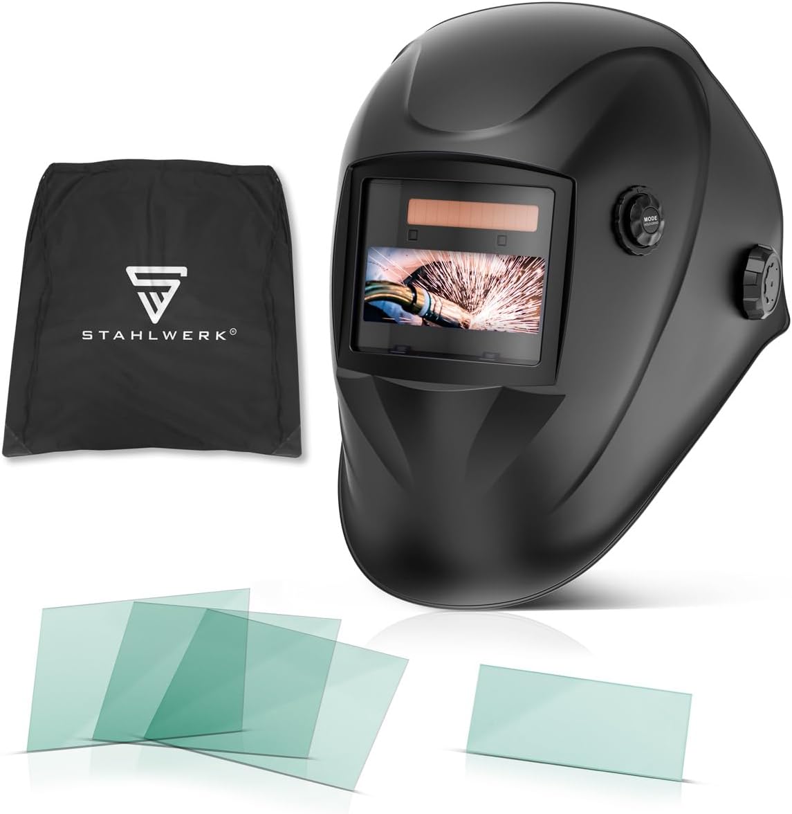 Schweißhelm Schweißmaske Automatik-Schweißhelm Schweißschild 3 in 1 True-Colour auto Abdunkelung