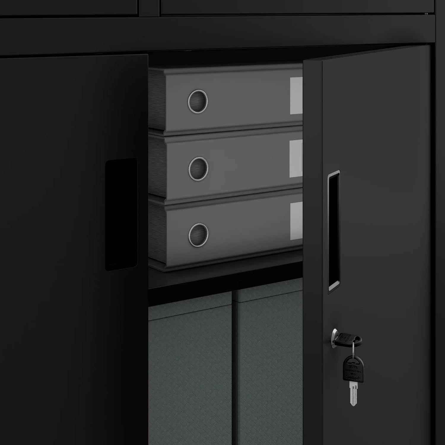 Wertschrank Tresor Metallschrank Tresor Safe Geheimfach Flügeltüren Schubladen Pulverbeschichtung – Thumbnail 9
