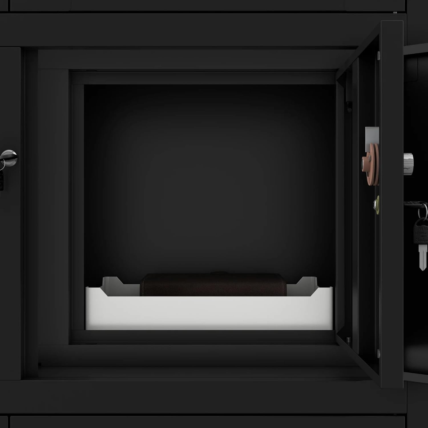 Wertschrank Tresor Metallschrank Tresor Safe Geheimfach Flügeltüren Schubladen Pulverbeschichtung – Thumbnail 11