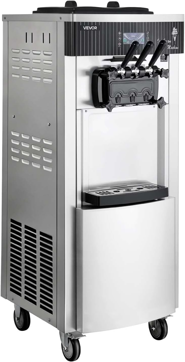 Kommerzielle Softeismaschine 2200 W Eismaschine freistehend 20-28 L/h 3 Geschmacksrichtungen – Thumbnail 15