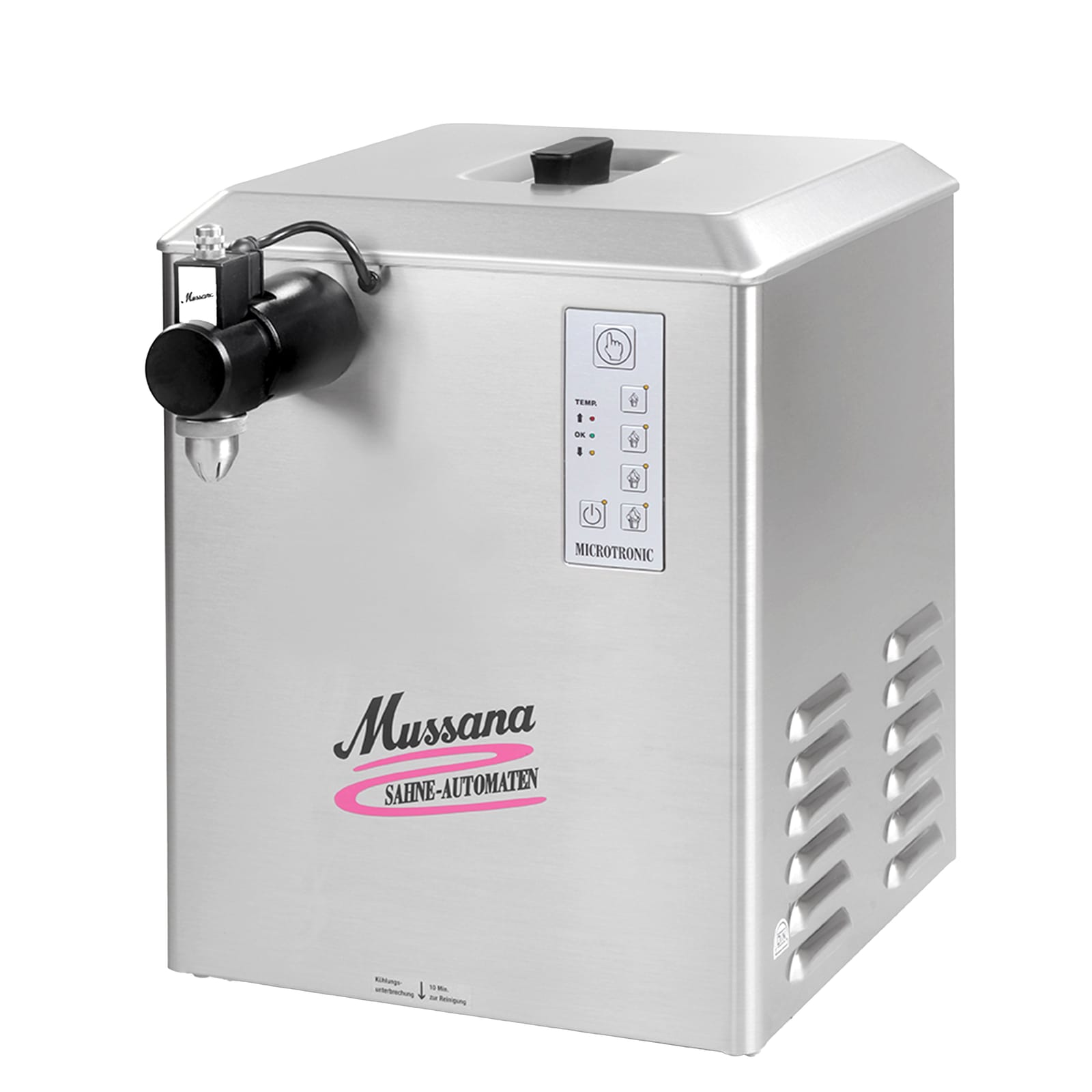 Sahnemaschine 12 Liter mit Kühlung 500 Watt 230 Volt 90 Liter/Stunde Profigerät Gastronomie Event