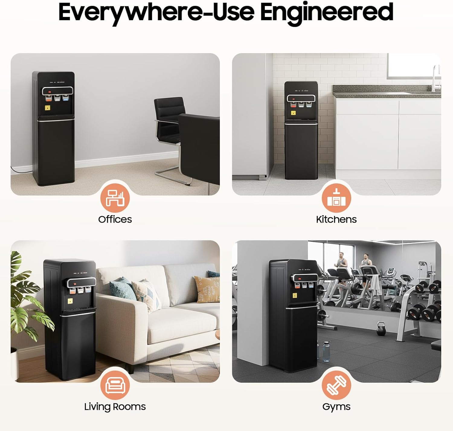 Wasserspender Heißwasserspender Kaltwasserspender Trinkwasserspender 500 W elektrisch Bodenbefüllung – Thumbnail 6