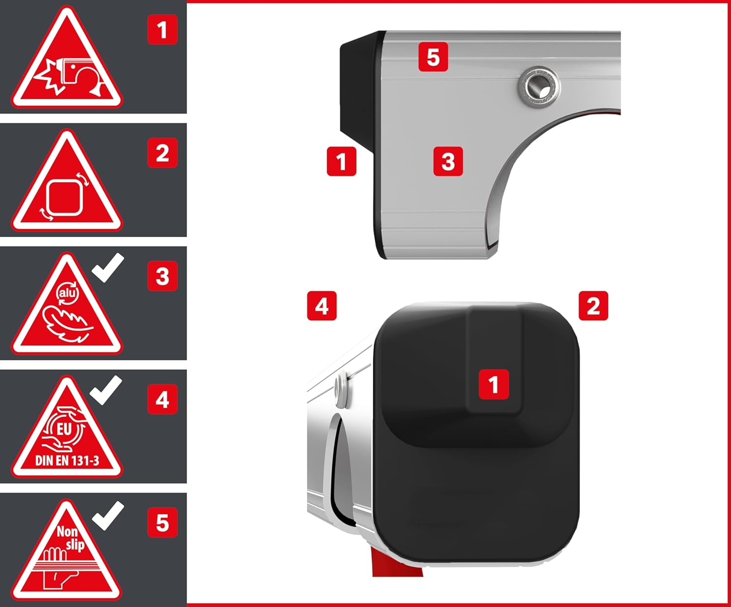 Rollgerüst Arbeitsbühne 5,7 m² Fläche Arbeitshöhe 8 m faltbares Raumgerüst Rollbock Alu Gerüst Roll – Thumbnail 6