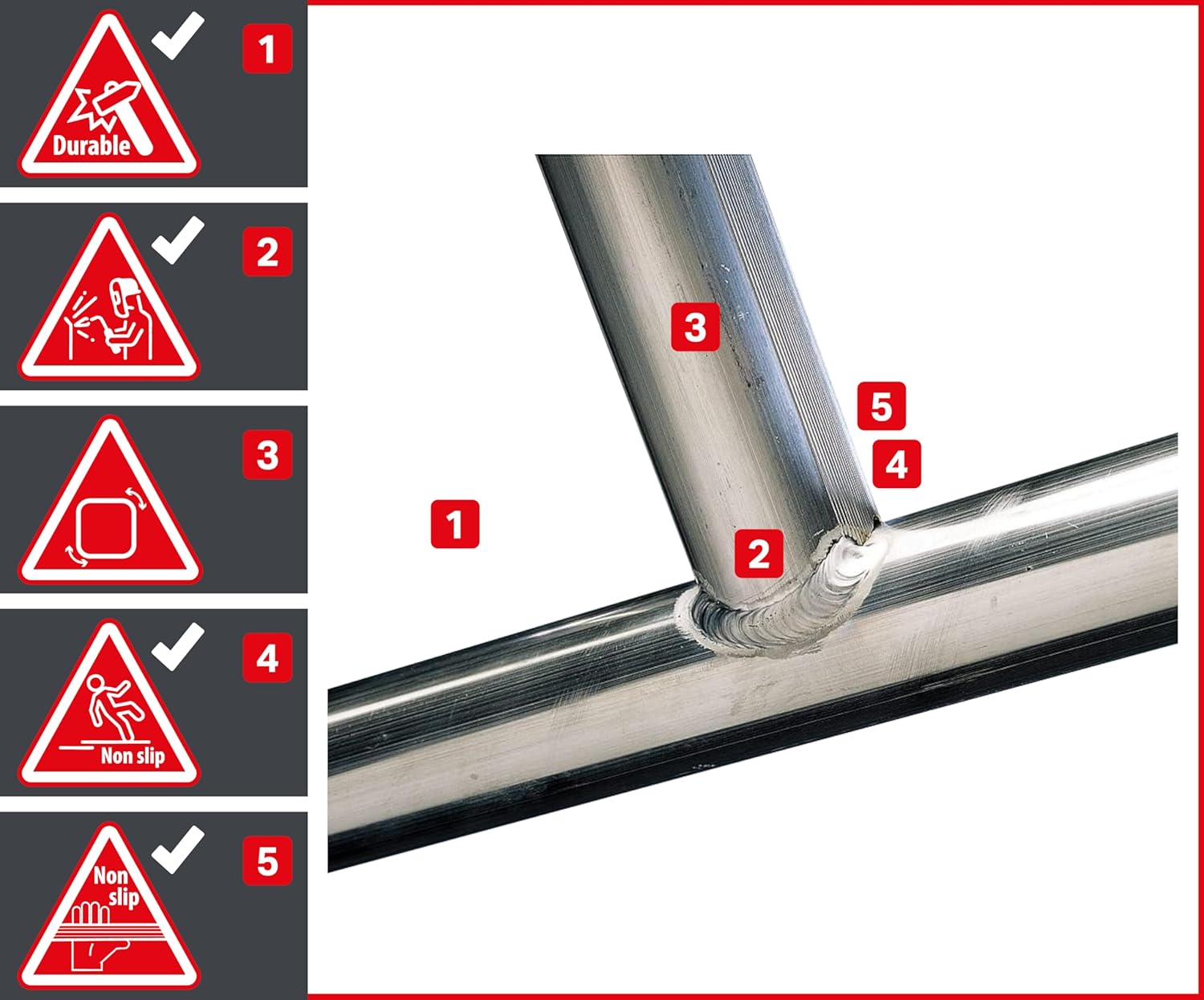 Treppengerüst Arbeitshöhe 9,1m 4 gebremste Lenkrollen TÜV Traglast 200kg/m² Alu Rollgerüst Baugerüst – Thumbnail 7