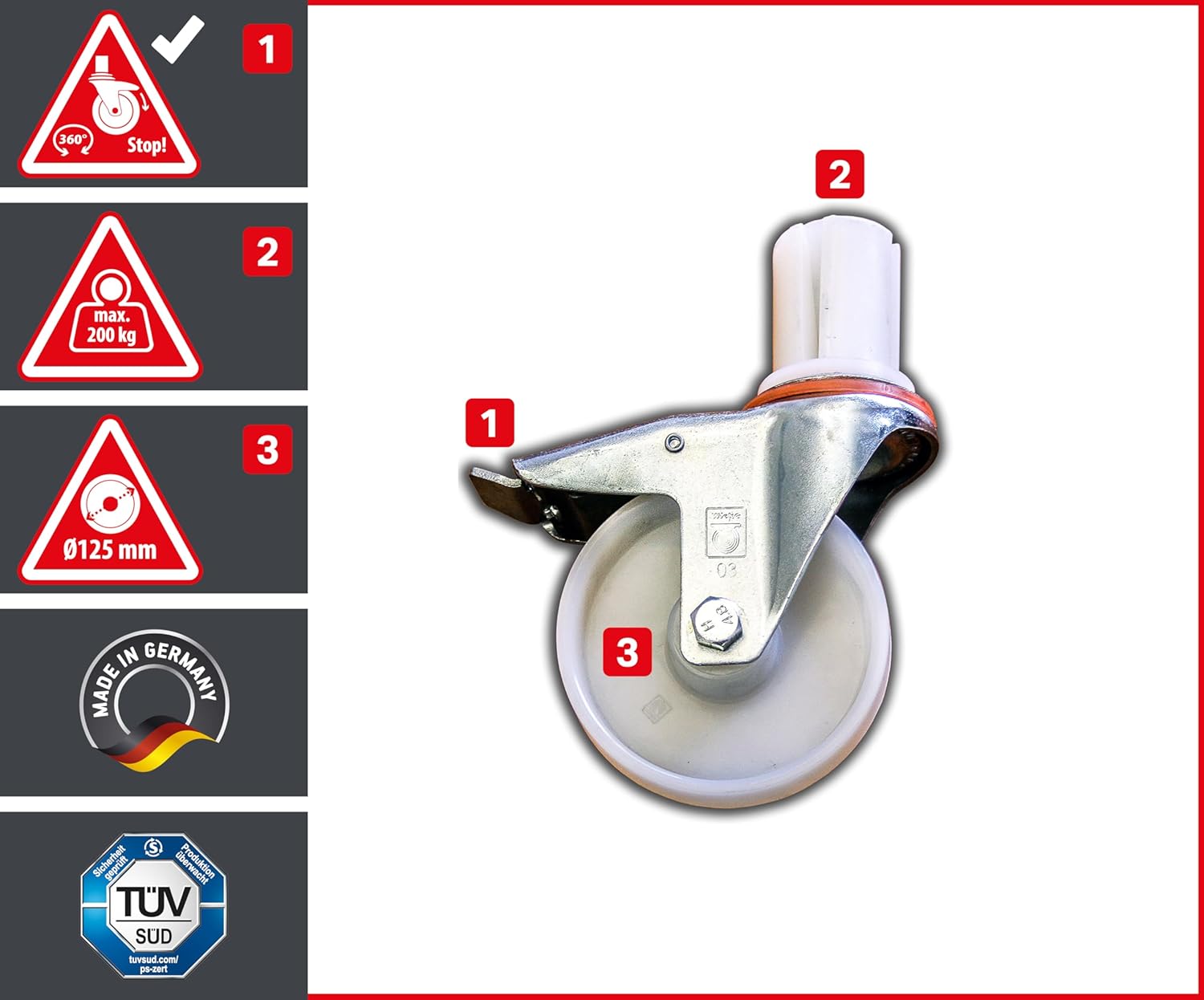 Treppengerüst Arbeitshöhe 9,1m 4 gebremste Lenkrollen TÜV Traglast 200kg/m² Alu Rollgerüst Baugerüst – Thumbnail 8