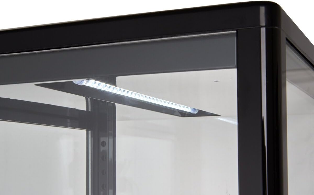 Gastro Kühlvitrine 78 Liter Buffet Vitrine +2 °C bis +6 °C mit LED schwarz  Kühltheke mit Glastür &  – 4