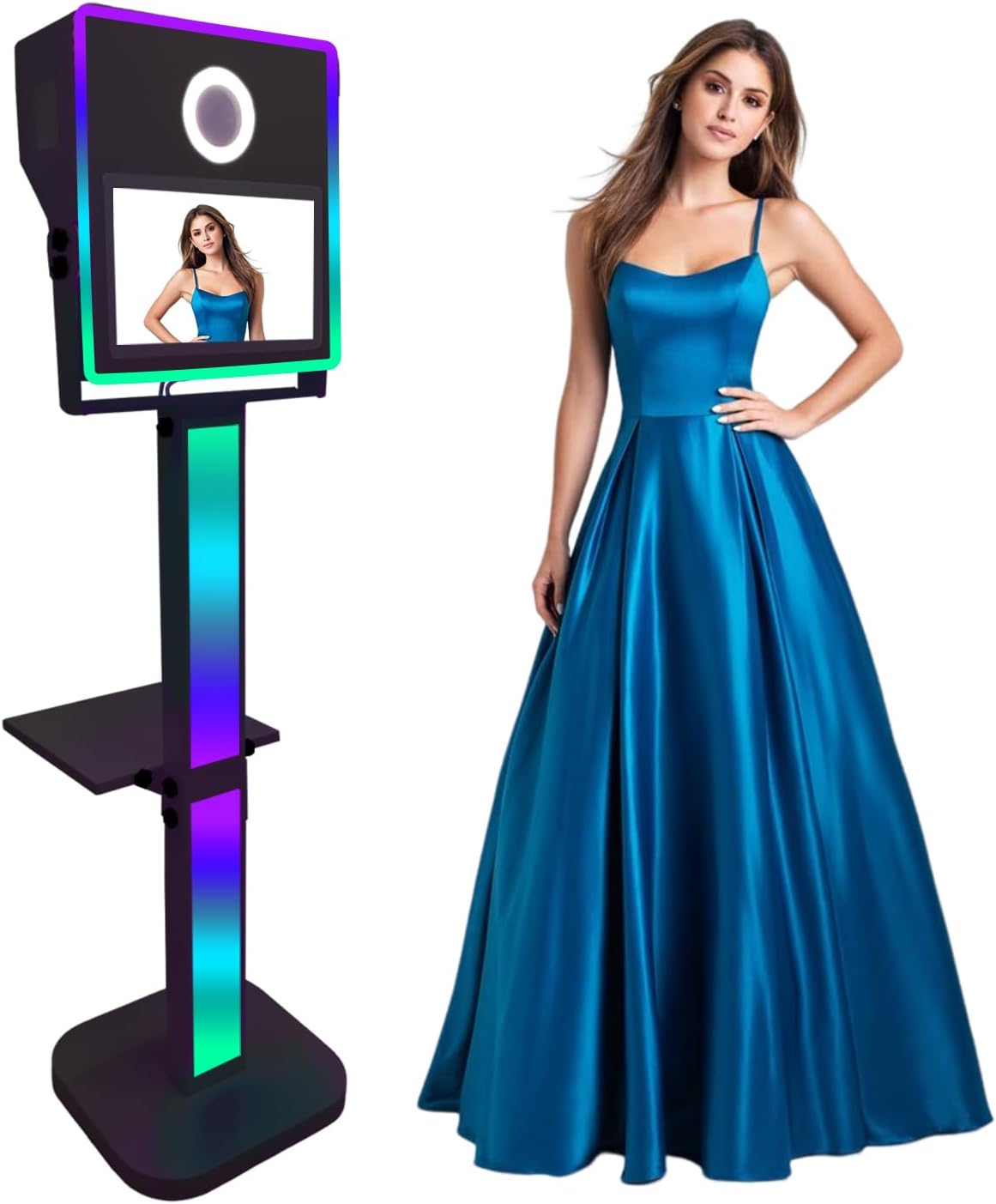 Tragbare Spiegel-Fotokabine Fotobox 39,6 cm (15,6 Zoll) Touchscreen Selfie-Photobooth-Maschine DSLR